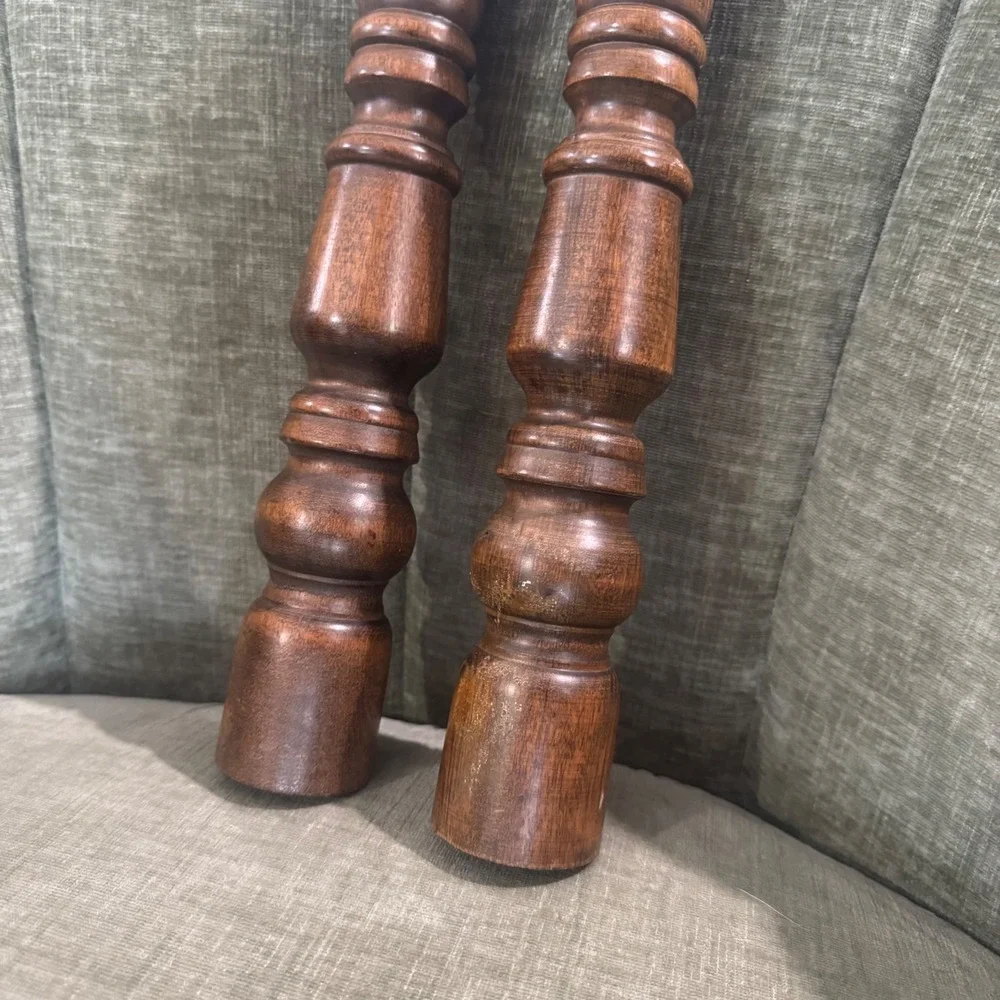 Vintage‎ Dark Wood Salt Shaker and Pepper Mill Set Gailcraft Japan 11 in MCM